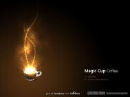 Photoshop设计梦幻光线效果的咖啡海报教程