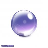 Photoshop设计一个透光反光的紫色水晶球效果教程
