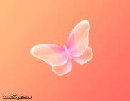 Photoshop设计透明可爱的粉色水晶蝴蝶效果教程