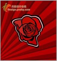 Photoshop绘制矢量风格的红玫瑰