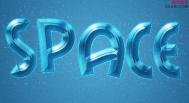 Photoshop设计梦幻的蓝色浮雕字效果教程