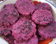 紫薯芝麻饼的家常做法