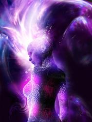 Photoshop设计制作绚丽的紫色背景人物效果教程