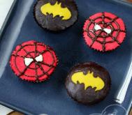 蝙蝠侠&蜘蛛侠杯子蛋糕的吃法