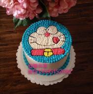 哆啦A梦蓝胖子卡通裱花蛋糕怎么做最好吃