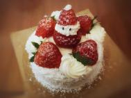 圣诞主题草莓水果蛋糕怎么做