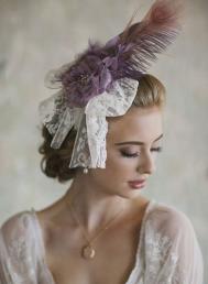 法国神秘紫色新娘发饰