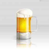 Photoshop绘制冰爽的啤酒和啤酒杯