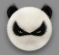 PS绘制设计熊猫头像图标