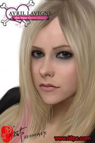 PS鼠绘逼真美女Avril