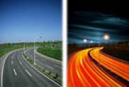 Photoshop给公路图片加夜景灯光效果