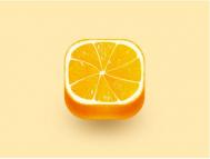 PS绘制设计创意逼真的橙子图标