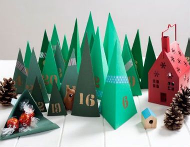 漂亮的圣诞树包装盒 卡纸DIY圣诞树造型包装盒