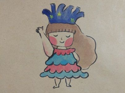 可爱的小女孩彩绘画绘画过程 小女孩彩绘画教程