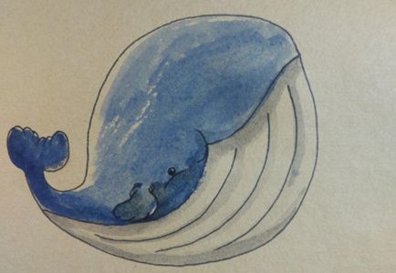 呆萌的小鲸鱼简笔画教程 小鲸鱼简笔画怎么画