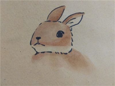 萌萌小兔子彩绘画教程 小兔子彩绘画的画法