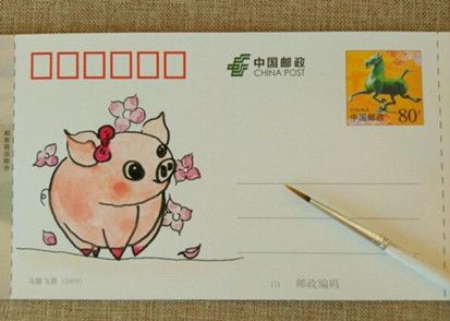 原创DIY手绘漫画：可爱的小猪