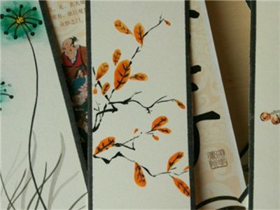 DIY手绘书签：漂亮的树叶书签