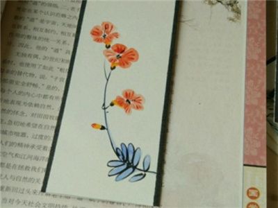 DIY手绘书签：美丽的小花朵书签