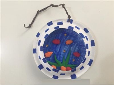 水族馆DIY制作教程 纸盘+彩泥
