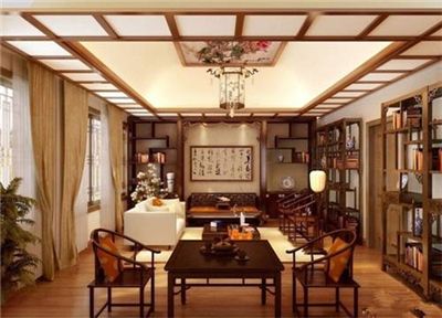 中式书房装修效果图欣赏 风雅墨香中国风