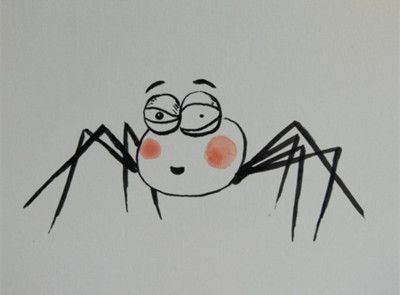 DIY漫画蜘蛛手绘步骤图