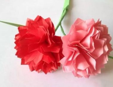 手工折纸教程 康乃馨送给妈妈的花