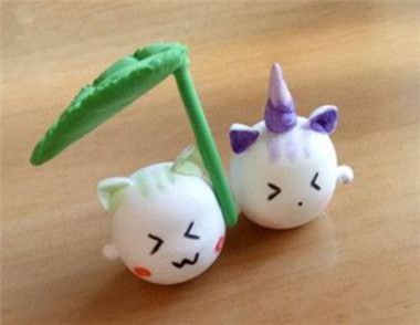 DIY黏土：打伞的小猫黏土怎么制作
