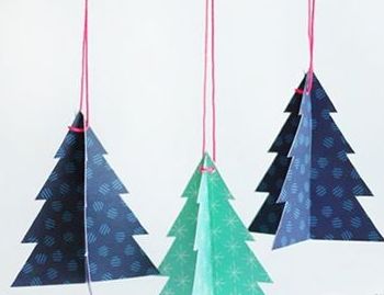 小清新圣诞树挂件怎么制作 卡纸圣诞树小挂件DIY