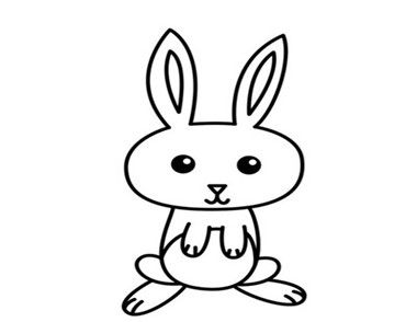 小白兔简笔画
