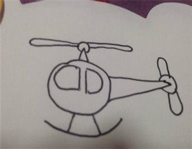 怎么画直升机简笔画