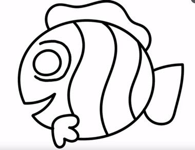 怎样画一只快乐的小鱼