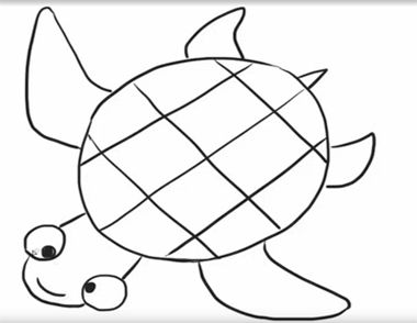 小海龟简笔画教程