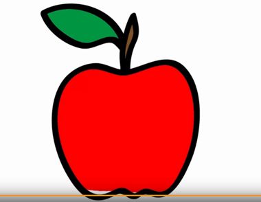 苹果简笔画教程   怎样画苹果简笔画
