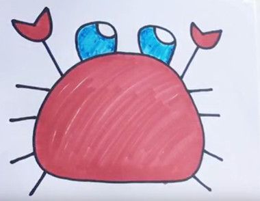 怎样画一个简单的螃蟹