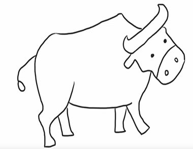 牛的简笔画怎么画？