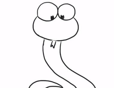 怎样画一个简单的小蛇