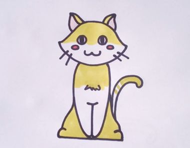 怎么画小猫简笔画