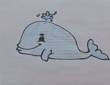 鲸鱼简笔画    鲸鱼简笔画怎么画？