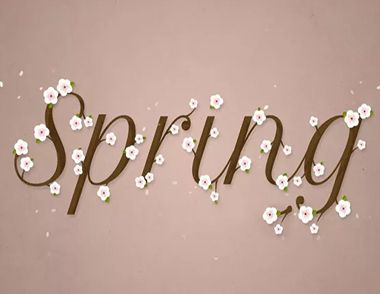 PS制作运用桃花来装饰的具有春天气息的艺术字