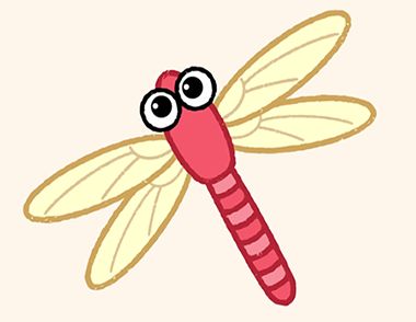 活泼可爱让人喜欢的蜻蜓怎么画出来