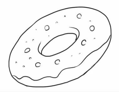 甜甜圈简笔画教程