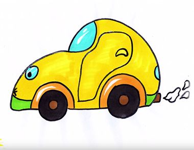 小汽车简笔画教程   小汽车简笔画怎么画？