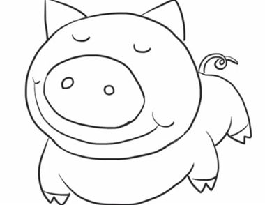 怎样画小猪简笔画  小猪简笔画教程