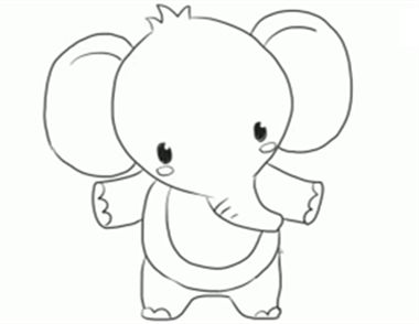 可爱的小象简笔画如何制作