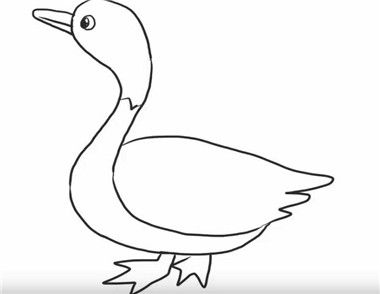 怎么画一只可爱的大鹅
