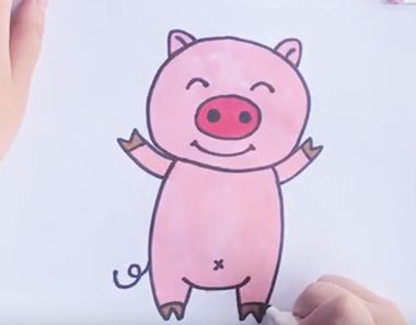 小猪简笔画教程