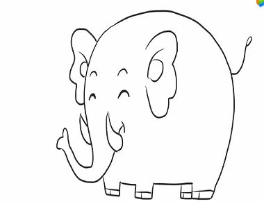 胖胖的大象简笔画怎么画