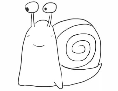 蜗牛简笔画图解步骤