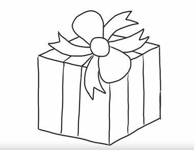 礼物盒简笔画教学    礼物盒简笔画怎么画？